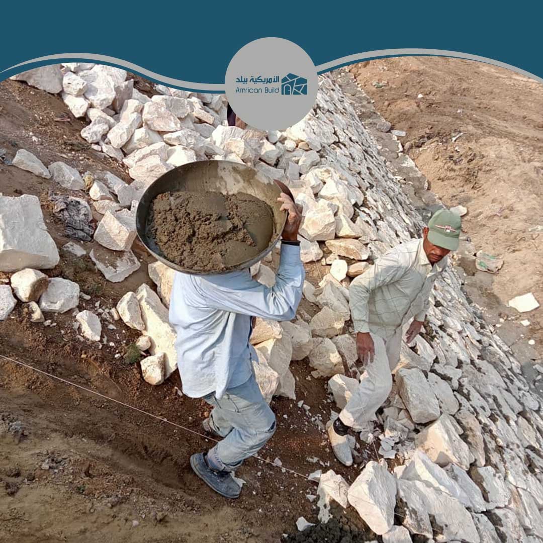 طريقة تركيب حجر الدبش